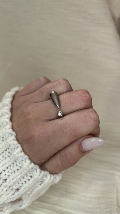 Anillo Drop (regulable) - Acero Quirúrgico