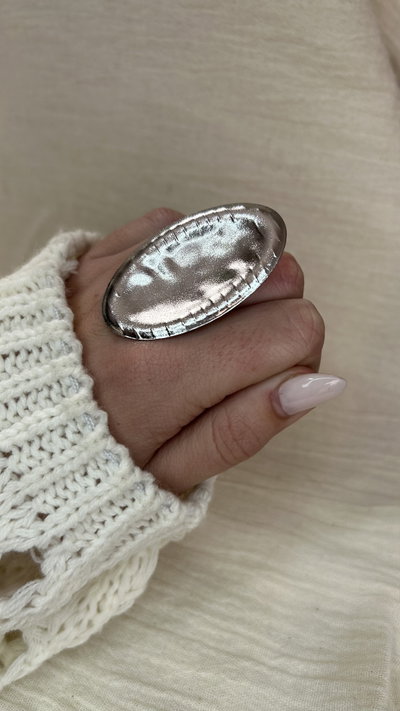 Anillo Oval Titan (regulable) - Acero Quirúrgico