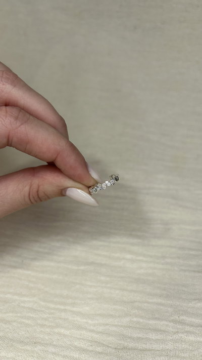 Aro Cuff Flux - Acero Blanco 
