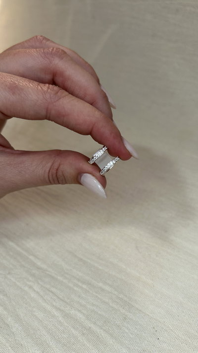 Argolla Lumen Mini - Acero Blanco 