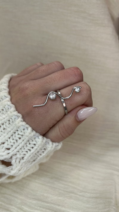 Anillo Dual Spark Line (regulable) - Acero Quirúrgico
