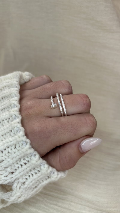 Anillo Nailéa (regulable) - Acero Blanco 