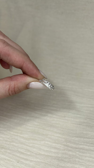 Aro Cuff Dual - Acero Blanco 