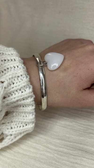 Esclava Heart Glow - Acero Blanco 