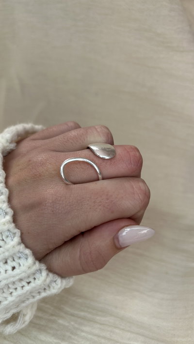 Anillo Lumen Duo (regulable) - Acero Blanco 