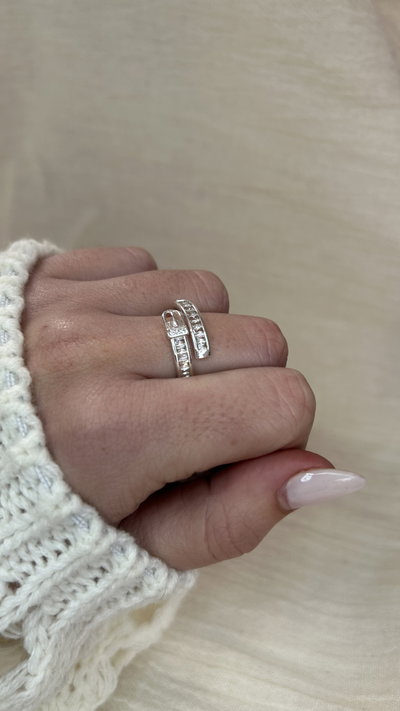 Anillo Belt Lumière (regulable) - Acero Blanco 
