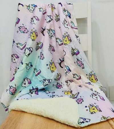 FRAZADA FLANNEL CON CORDERITO COCCOLE CUNA FUNCIONAL