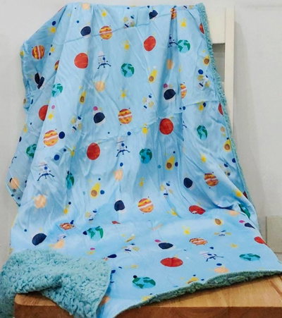 FRAZADA FLANNEL CON CORDERITO COCCOLE CUNA