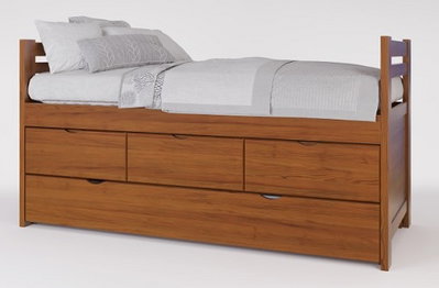 CAMA SUPERIOR PACÍFICO CON 3 CAJONES + CARRICAMA