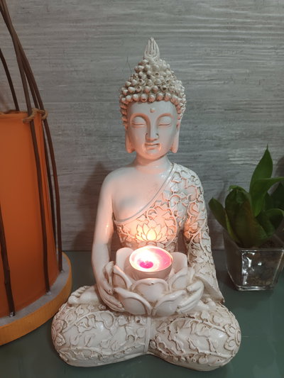 Buda Flor De Loto - Porta velas mediano
