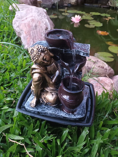 Fuente De Agua Buda Soñador -