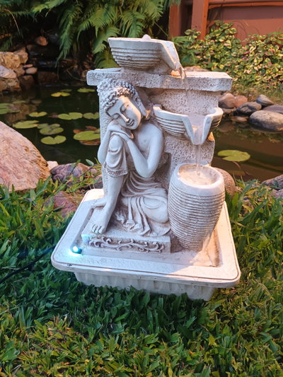 Fuente De Agua Buda Soñador 3 Cuencos 