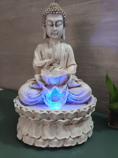 Fuente De Agua Buda Flor De Loto