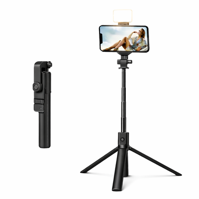 Trípode Palo Selfie Bluetooth 70cm Luz Led 3 Tonos F210S