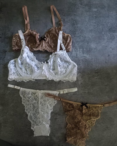 conjunto encaje con aro 