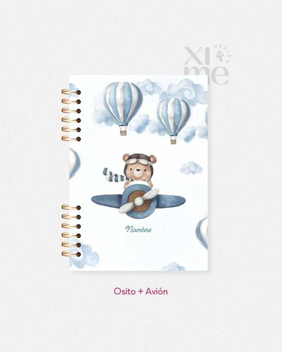 Agenda pediátrica - Oso + avión