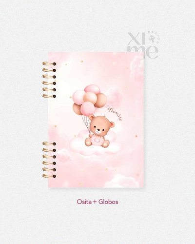 Agenda pediátrica - Osita + globos