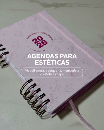 Agenda para maquilladora, peluquería, manicurista o estéticas / spa