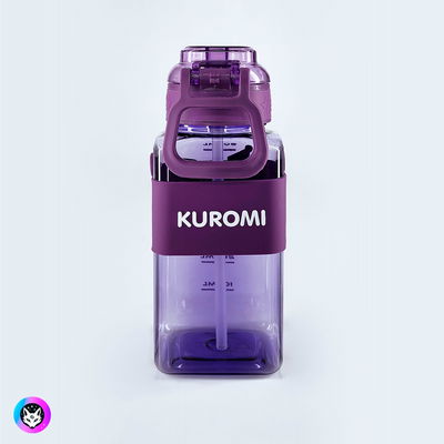 Botella cuadrada Kuromi con correa