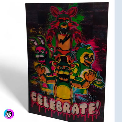 Poster lenticular A3  "FIVE NIGHTS AT FREDDY'S"