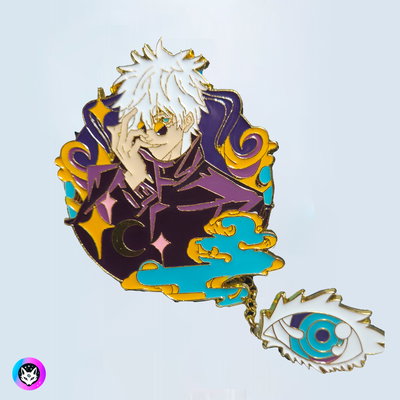 Pin Grande "GOJO" Jujutsu Kaisen - Con cadena colgante