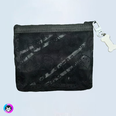 Neceser Mediano "HELLO KITTY" Tejido de red (Blanco/Negro)