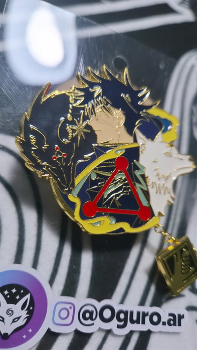 Pin Grande "MEGUMI" Jujutsu Kaisen - Con cadena colgante