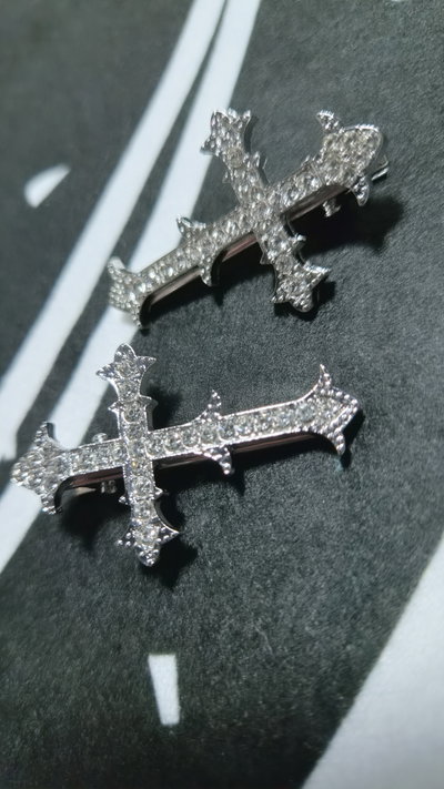 Pack Clip/Gancho de pelo "CRUZ" con strass x2 unidades