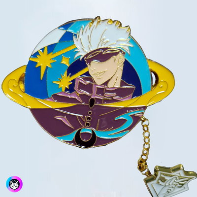 Pin Grande "GOJO 3" Jujutsu Kaisen - Con cadena colgante
