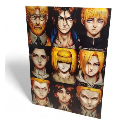 Poster lenticular A3 "SHINGEKI" Mosaico - Attack on titan