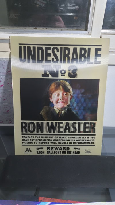 Poster lenticular A3 "WANTED" Harry - Hermione - Ron "2"