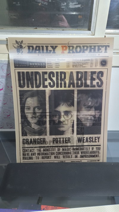Poster lenticular A3 "BOY WHO LIES?" Harry Potter