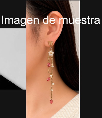 Par de Aros "MARIPOSA" - Rosa 