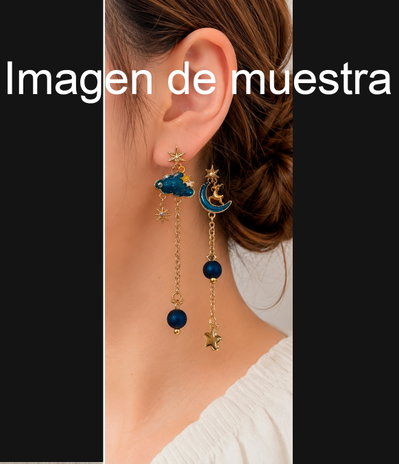 Par de Aros "NUBE/LUNA" 