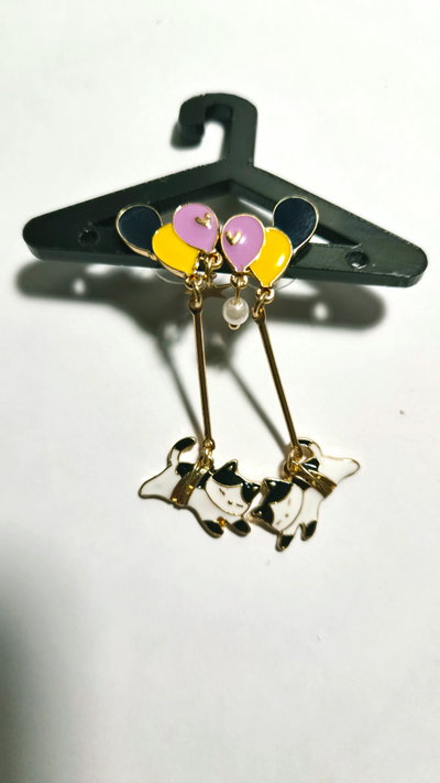 Par de Aros "GATO GLOBOS"