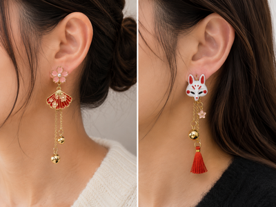 Par de Aros "KITSUNE"
