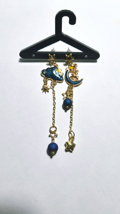 Par de Aros "NUBE/LUNA" 