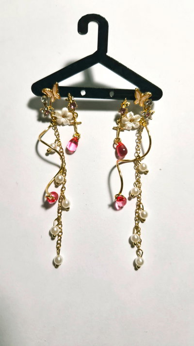 Par de Aros "MARIPOSA" - Rosa 