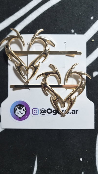 Pack Clip "CORAZON" x2 unidades
