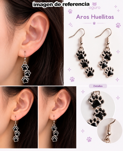 Par de Aros "HUELLITAS"