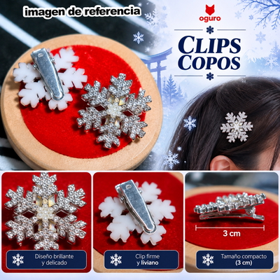 Pack Clip "COPO DE NIEVE" x2 unidades