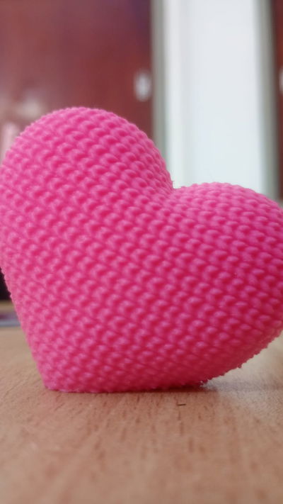 Porta Fotos Corazón 3D Textura Tejido