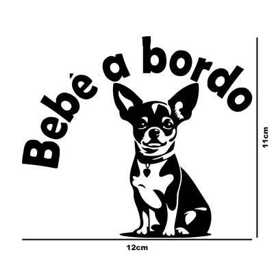 Calcomanía Bebé a Bordo Perro Schnauzer Vinilo