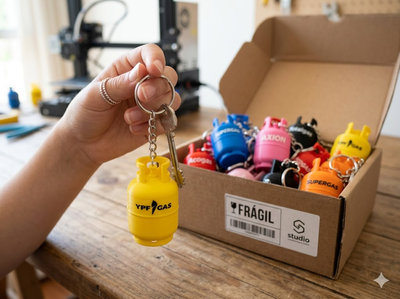 Llaveros Garrafa de Gas Personalizados 3D