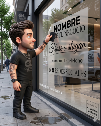 Vinilo Para Negocios Locales Vidrieras Personalizados