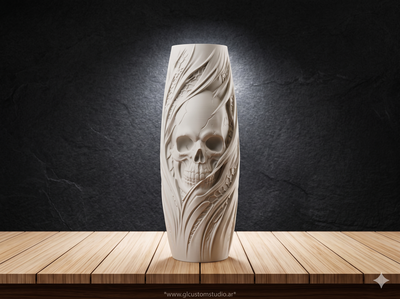 Jarrón Calavera Decorativo Impresión 3D