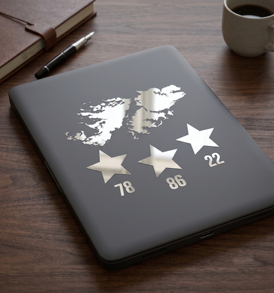 Calcos / Stickers Malvinas 3 Estrellas - Vinilo de Corte Premium