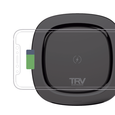 Cargador Inalambrico Para Celular Trv 10w Color Negro