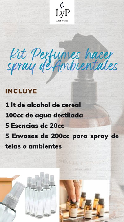 Kit perfumes ambientales spray