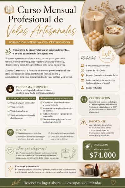 CURSO DE MENSUAL DE VELAS  SEPTEMRBE 